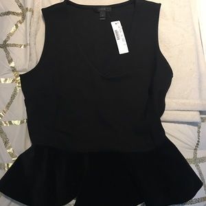 Black J. Crew top. New with tags. Never worn.